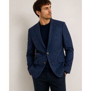 Ted Baker “No Ordinary Joe” Wool Blue Micro Check Sport Coat Blazer Men's Size S